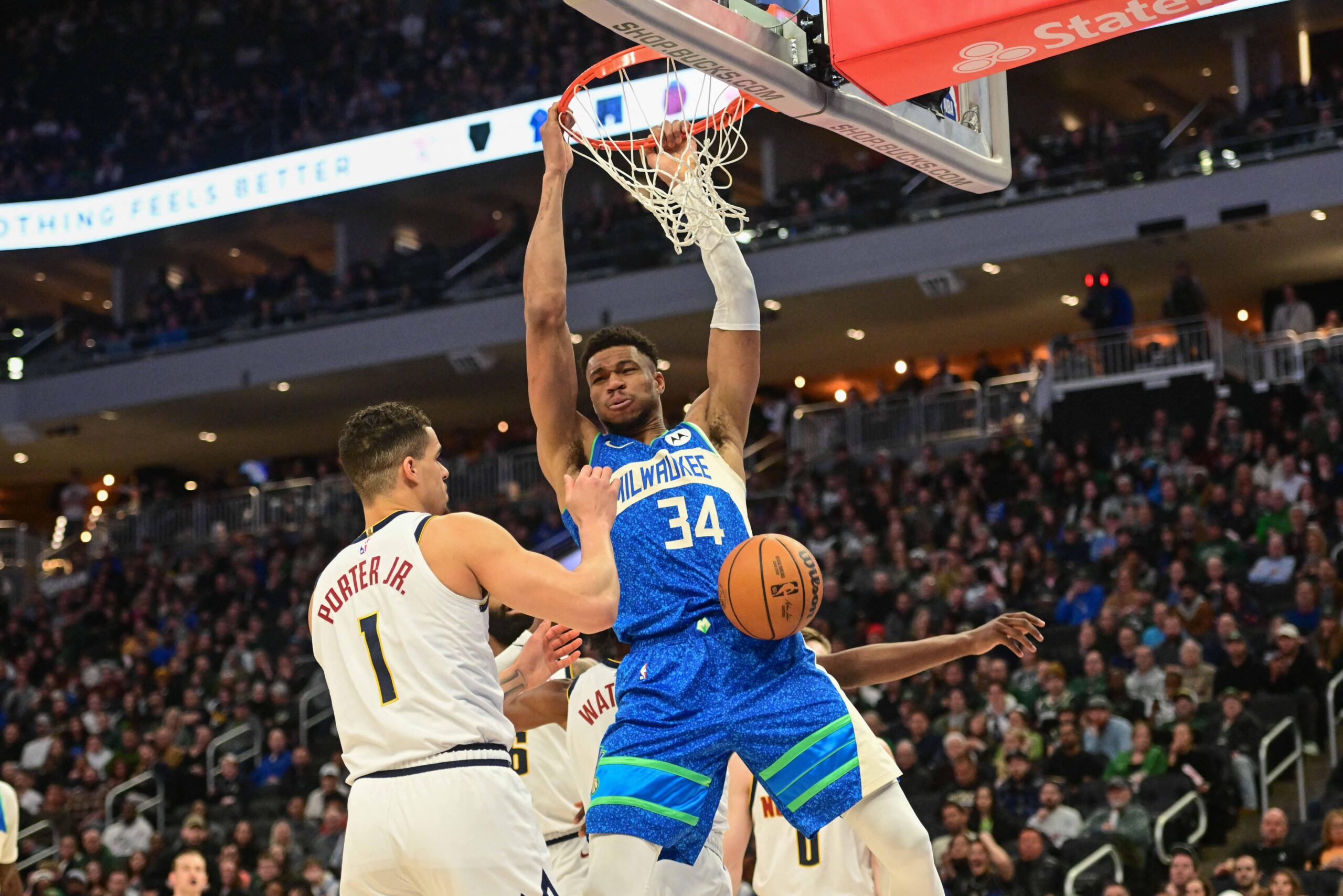 FLEXING MUSCLES: Giannis Antetokounmpo Dominates the Nuggets with FIERY ...